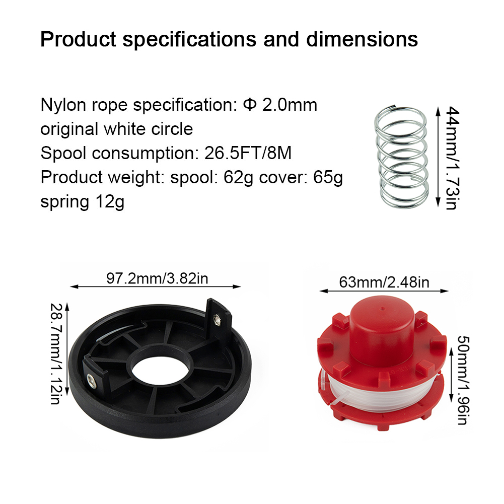 Für Einhell Trimmer Spool Linie CE-CT 36/30 LI E SOLO, Für AGILLO 36/255 BL Garten Werkzeug Teile Zubehör