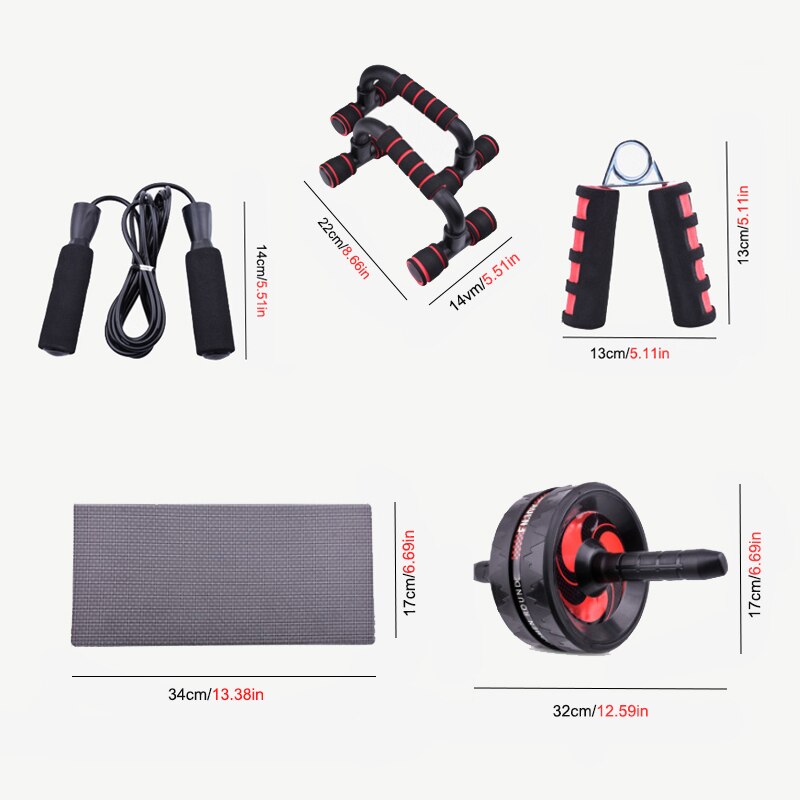 Soporte de flexiones para Fitness, dispositivo de entrenamiento de rueda Abdominal, equipo de Fitness para gimnasio en casa, 6 unids/set por Set