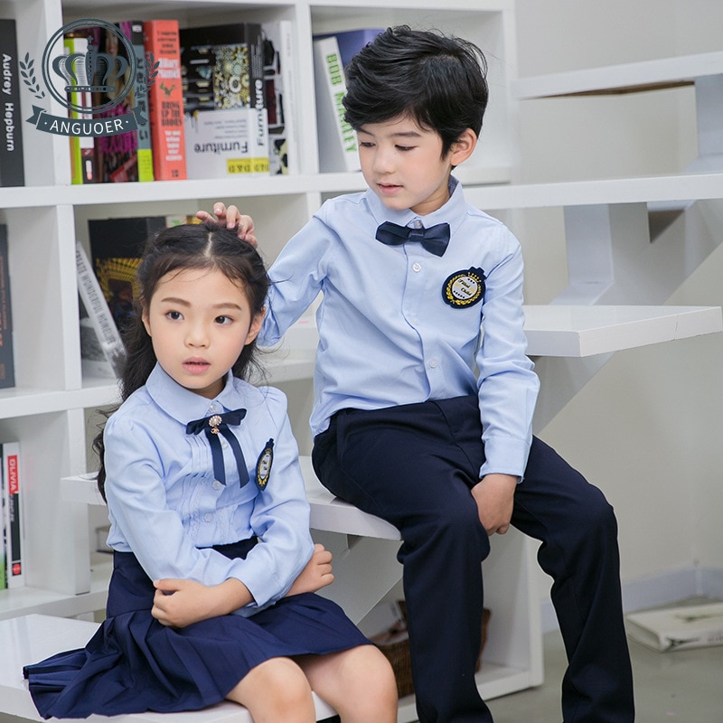 Kids Kindergarten Uniform Child Long Sleeve School Uniform British Children's School Wear Primary Students Class Clothes D-0600