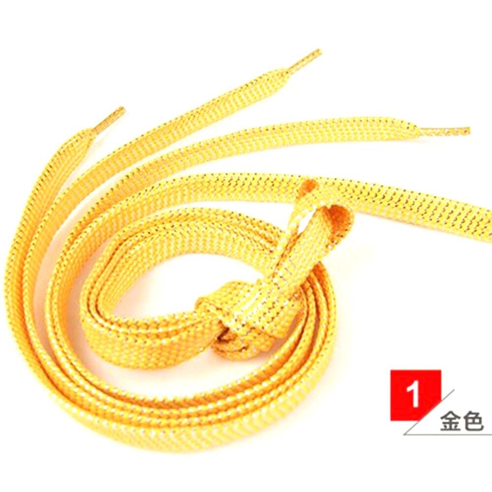 110 CM Frauen Flache Goldene Silber Schnürsenkel Super Lange Täglichen Party Camping Schnürsenkel Wachsenden Leinwand Saiten Flache Schnürsenkel: 4