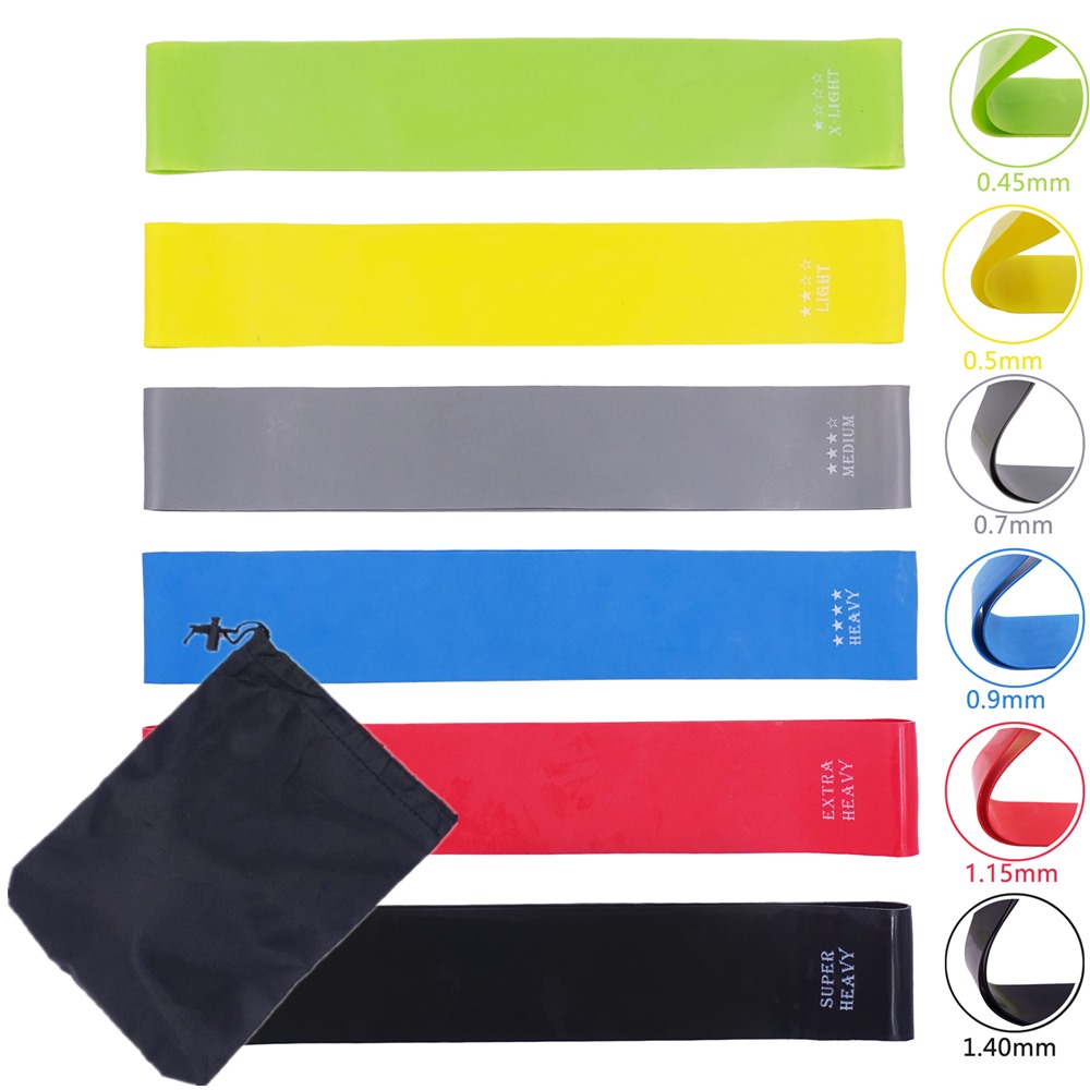 weerstand band fitness Resistance Bands Set 0.45mm-1.4mm Zware Dikke Latex Loops Pilates Yoga Training Sport Fitness Crossfit Workout apparatuur