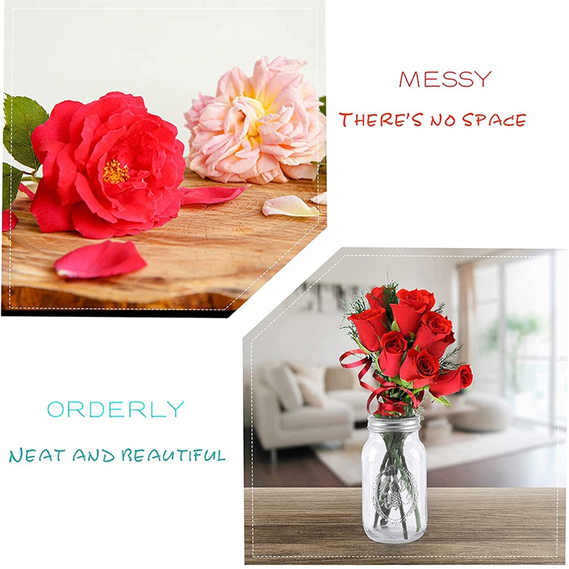 16 Pcs Mason Jar Kikker Deksel Insert Bloem Kikker Deksel Insert Bloem Organizer Met Vierkante Grids Voor Regelmatige Mond Mason jar