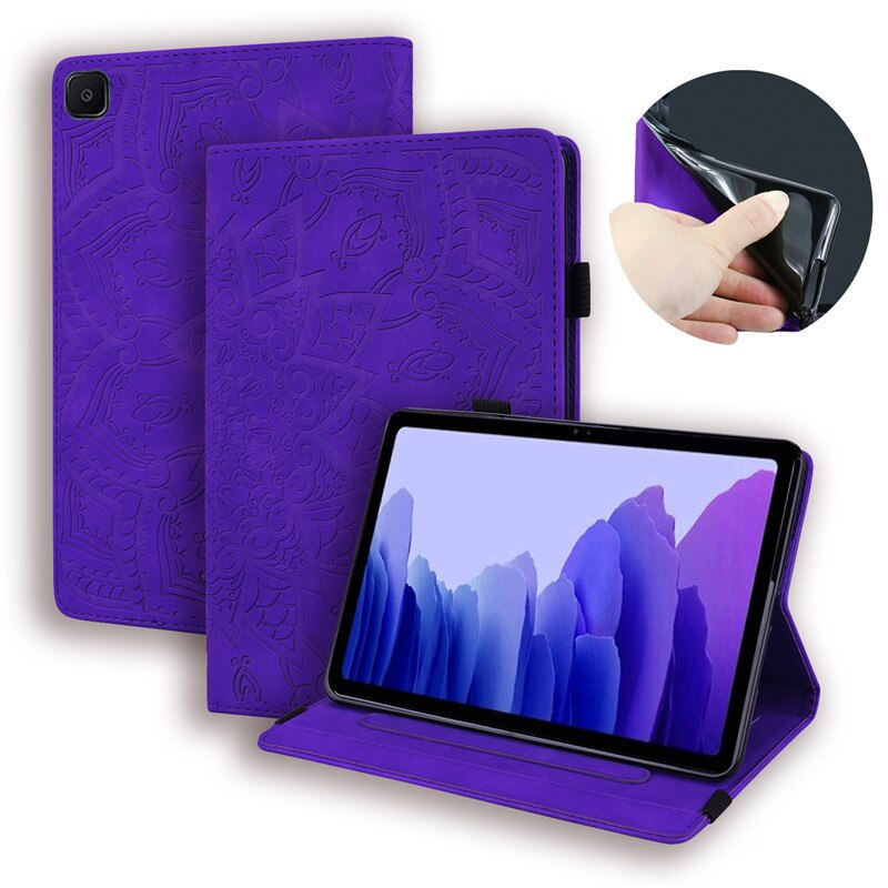 Case Voor Samsung Galaxy Tab A7 10.4 Inch SM-T500 SM-T505 T507 Leather Cover Voor Samsung Galaxy Tab Een 7 A7 10 4 Tablet Case: Purple