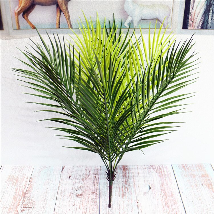 9 kopf 52cm Künstliche Palme Grün Blatt Pflanzen Kunststoff Vergossen Bonsai Blätter Garten Hause Hochzeit Tisch Ornamente Dekoration