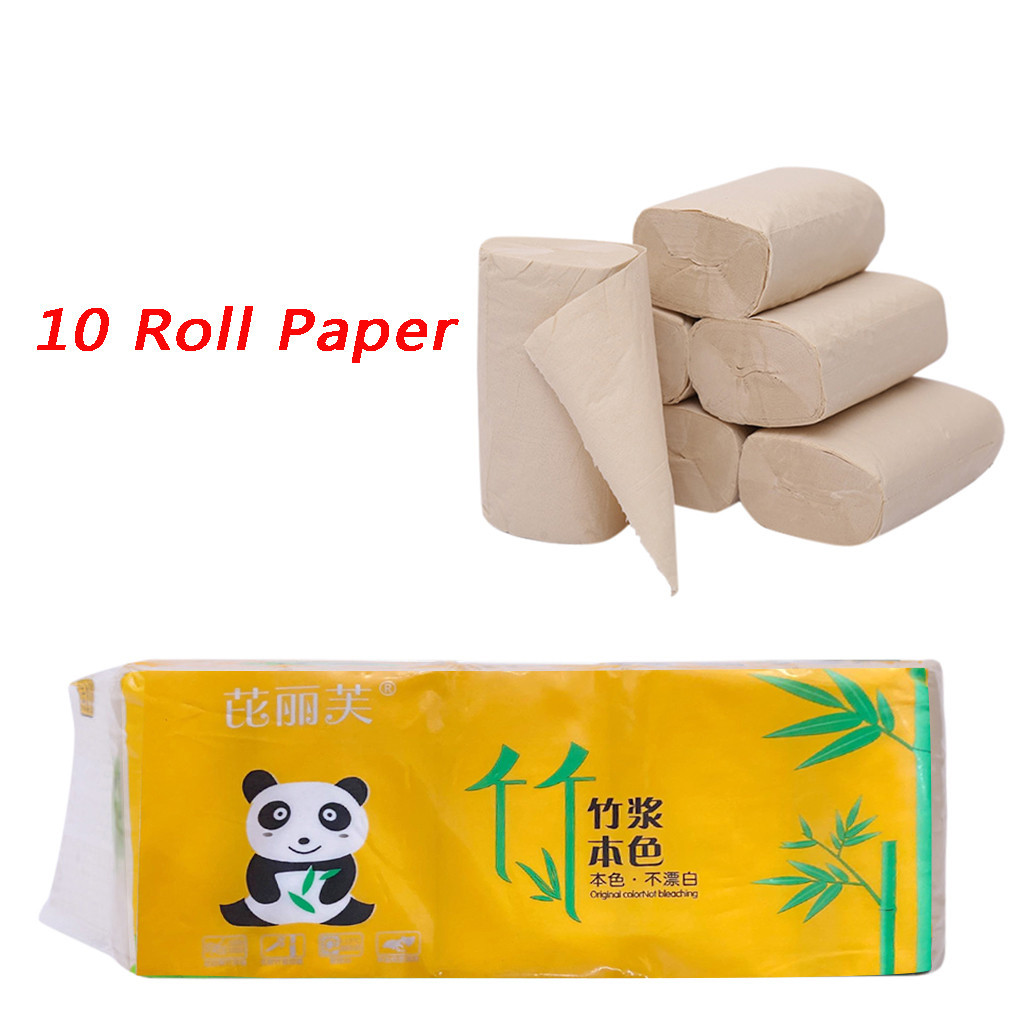 In Voorraad 10 Rolls/Lot Toilet Roll Paper 4 Lagen Comfortabel Huis Bad Toilet Roll Paper Coreless toiletpapier