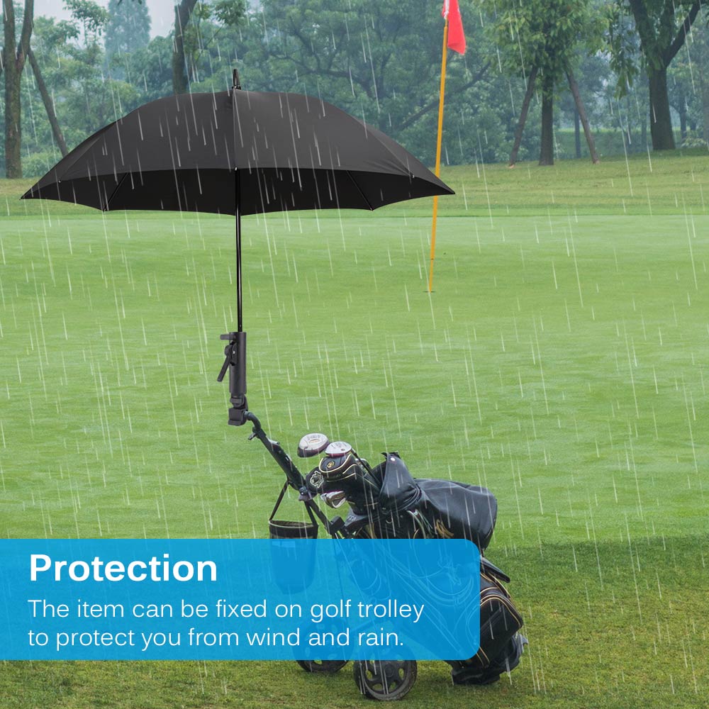 Golf porte-parapluie Golf chariot porte-parapluie Double serrure connecteur support serrure porte-parapluie Golf parapluie directe