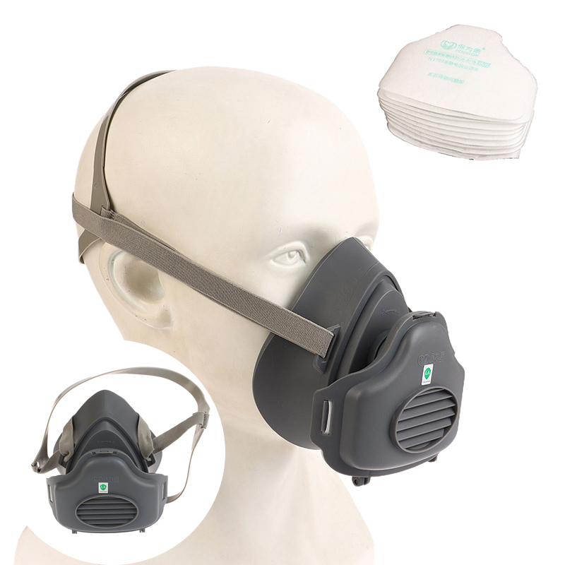 1 Set Stofdicht Full Face Gasmasker Formaldehyde Bescherming 3700 Type Industriële Spray Gasmasker Veiligheidsfilter