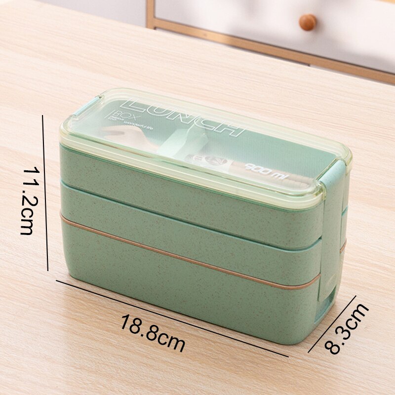 Keuken 900Ml Magnetron Lunchbox Tarwestro Servies Voedsel Opslag Container Kinderen Kids School Office Draagbare Bento Box: Blue1