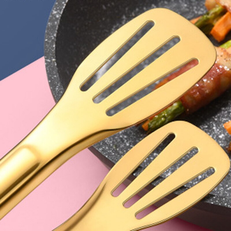 2PCS Edelstahl BBQ Tong Lebensmittel Salat Serviert Brot Fleisch Obst Clamp Küche Clip Kochen Utensilien