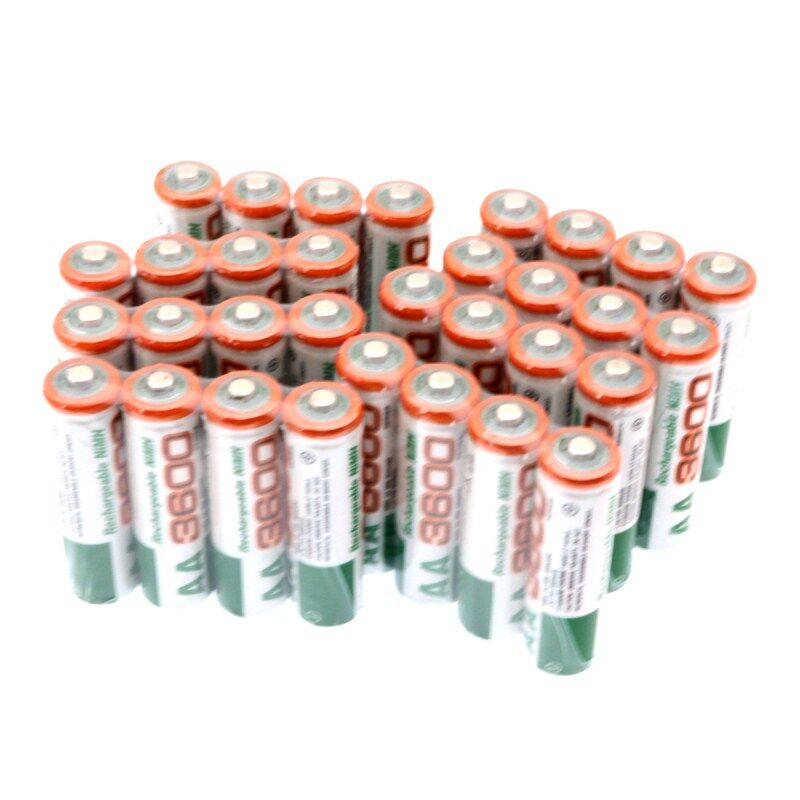 2~ 12 PCS Rechargeable AA 3600 AA Ni-MH 1.2V 3600mAh Ni-MH 2A Rechargeable Battery Rechargeable Batteries for Camera