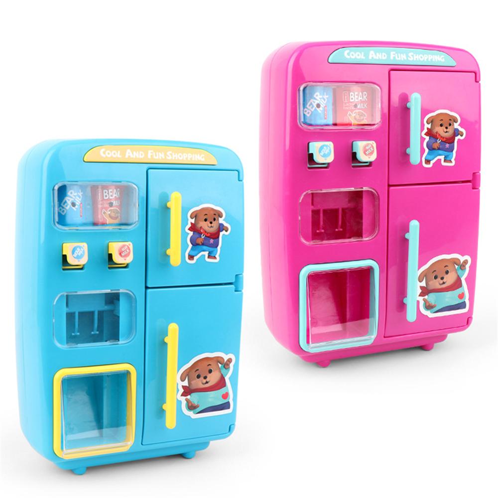 Distributore automatico di Frigorifero per I Bambini fingere Giochi di Ruolo 34pz bambino Cucina Giocattolo con La Luce Del Suono per Bambini mini Casa del Gioco ragazze Giocattoli