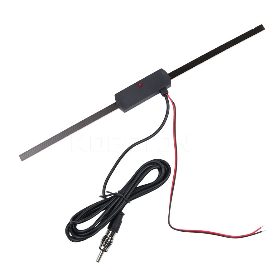 Auto universal 12v ikke-retningsbestemt bilrude glas elektronisk montering selvklæbende tv fm radio antenne signal forstærk
