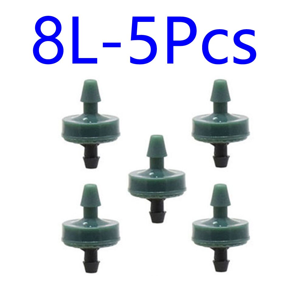 5-100Pcs Garden 2L/4L/H 8L/H Emitter Pressure Compensating Dripper Micro Irrigation Hose Drip Head Water Saving Dropper: 8L x 5pcs