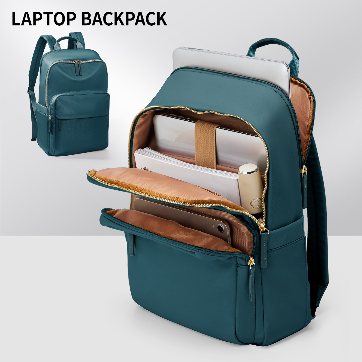 Mochila para ordenador portátil para mujer, se adapta a ordenador portátil de 14/15 pulgadas, mochila ligera impermeable a la para mochila de enfermera y profesora, mochila escolar para niña