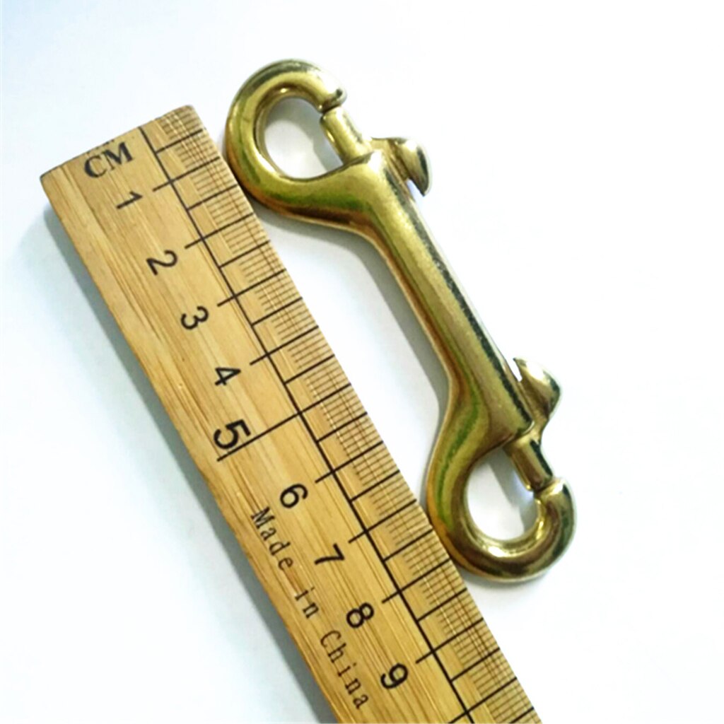 Scuba Diving Brass Double Ended Snap Bolt Hook Key Chain Ring Holder 3.5"
