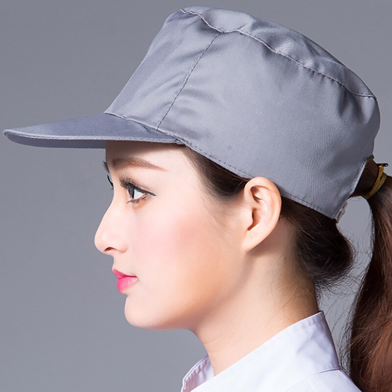 Werkplaats petten foodservice keuken restaurant bakkerij ober kok hoed mannen vrouwen ademend fabriek magazijn werk hoed: Grijs