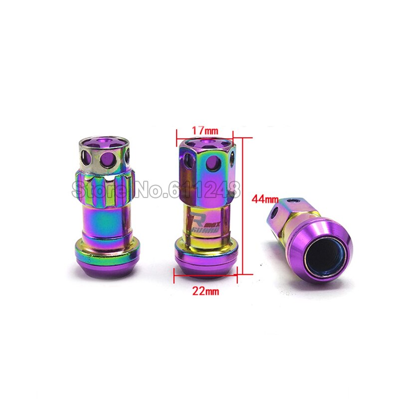 M88 Kleurrijke Racing Composiet Wielmoeren Legering Staal M12x1.5/1.25 Racing Wielmoeren Anti-Diefstal Wiel Schroeven Moer formuls Lock Set