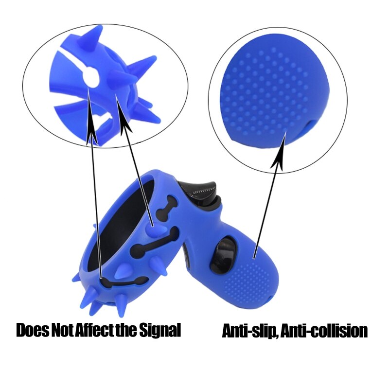 For oculus quest/rift s full beskyttende erme vr touch controller deksel hudhåndtak skallgrep knokestropp oculus accessori