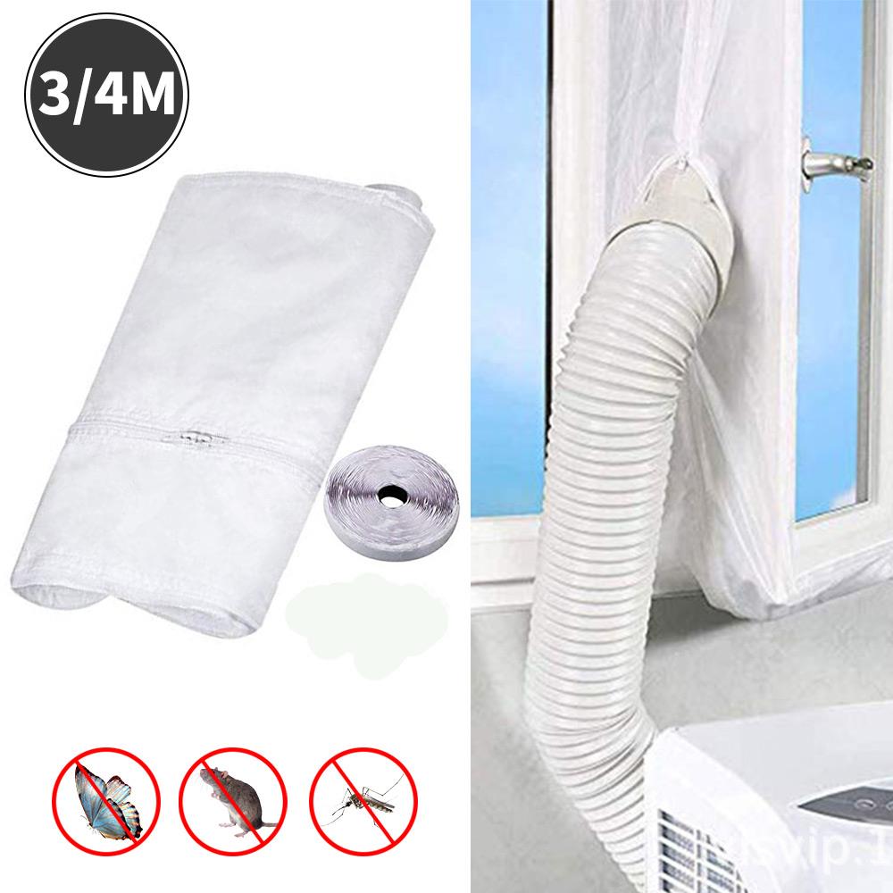 200cmX40cm Exhaust Air Drying Airlock Zipper Screen Window Seal Cloth Air Plug Door Seal Skylights Curtain