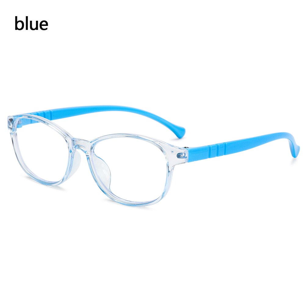 Kids Anti Blue Light Glasses Boys Girls Ultra Light PC Soft Frame Clear Lens Eyewear Eye Protection Computer Eyeglasses: type2-blue