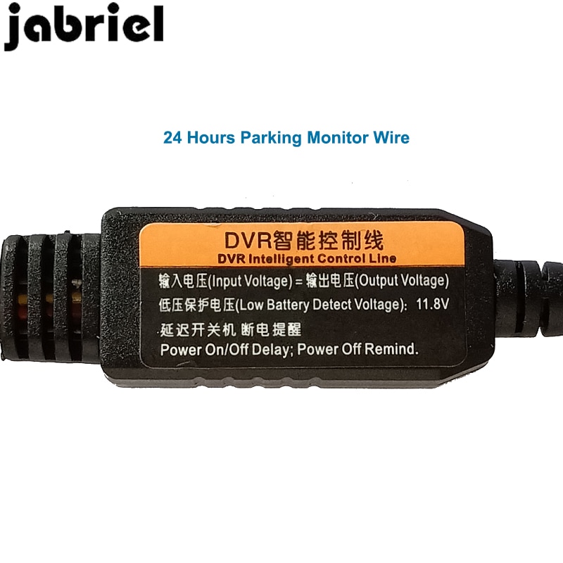 Jabriel 24 Uur Parkeren Monitor Draad 2.6 Meter Transformator Voor Auto Dvr &#39;S Voor Dash Cam Auto Video Recorder Waarschijnlijke Transformator