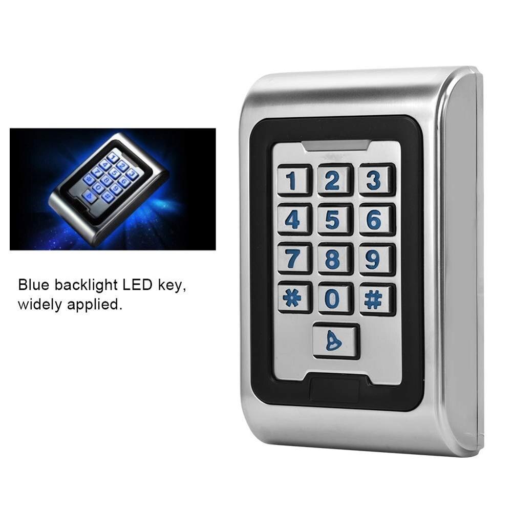 Door Access Control System Kit Card Access Control Password Keypad Door Entry System Safety with Waterproof Backlight Keyboard