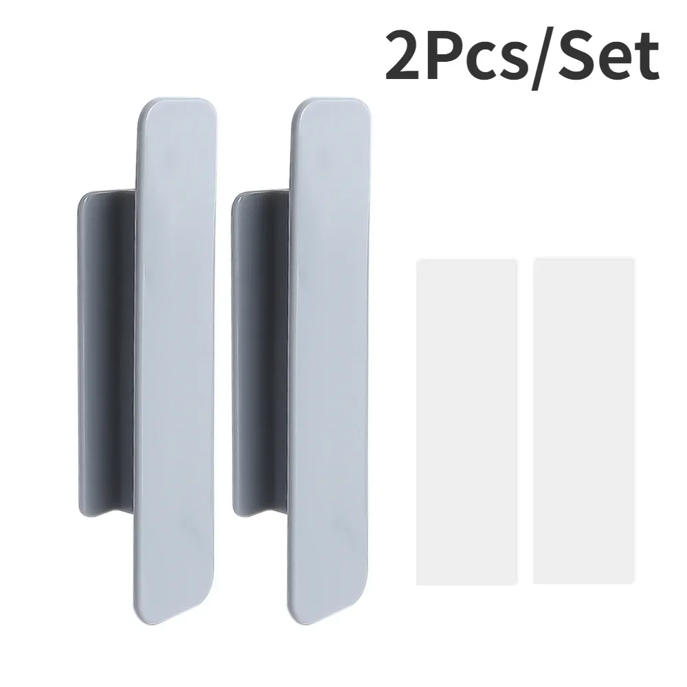 10/2PCS Cabinet Drawer Handle Self-adhesive Door Wardrobe Handle Kitchen Cabinet Window Glass Door Knobs Furniture Hardware Pull: 15mm / Blue