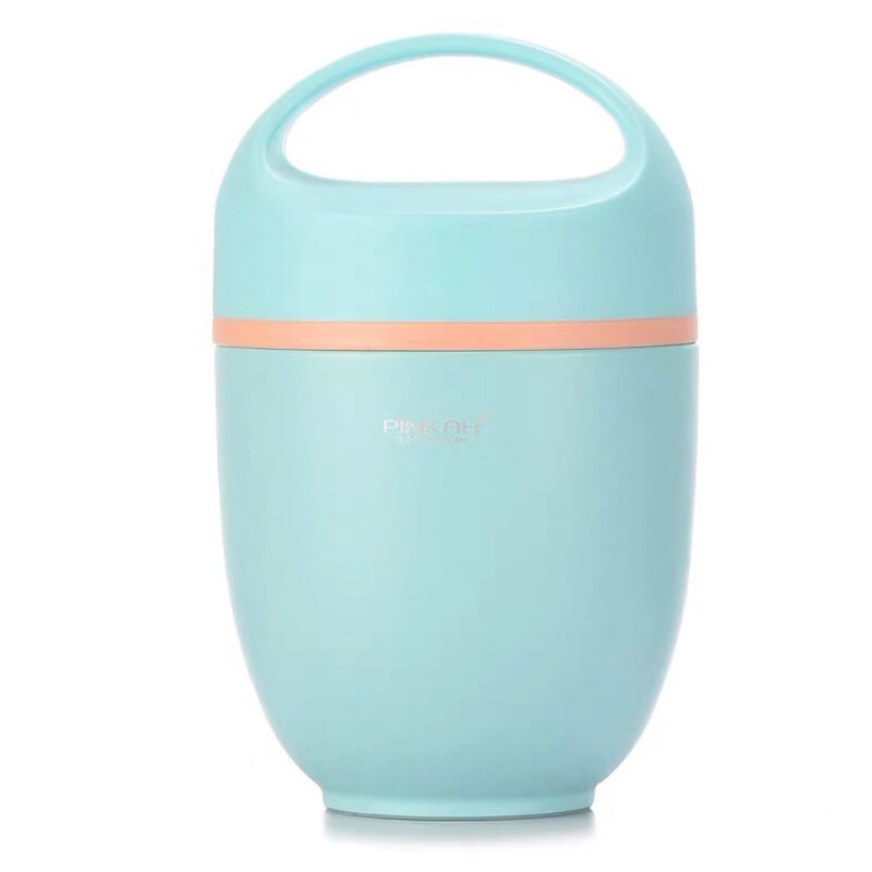 12 Hour Vacuum Insulated Lunch Box Stainless Steel Office School Portable Bento Box Thermal Leakproof Picnic Food Container Jar: Blue