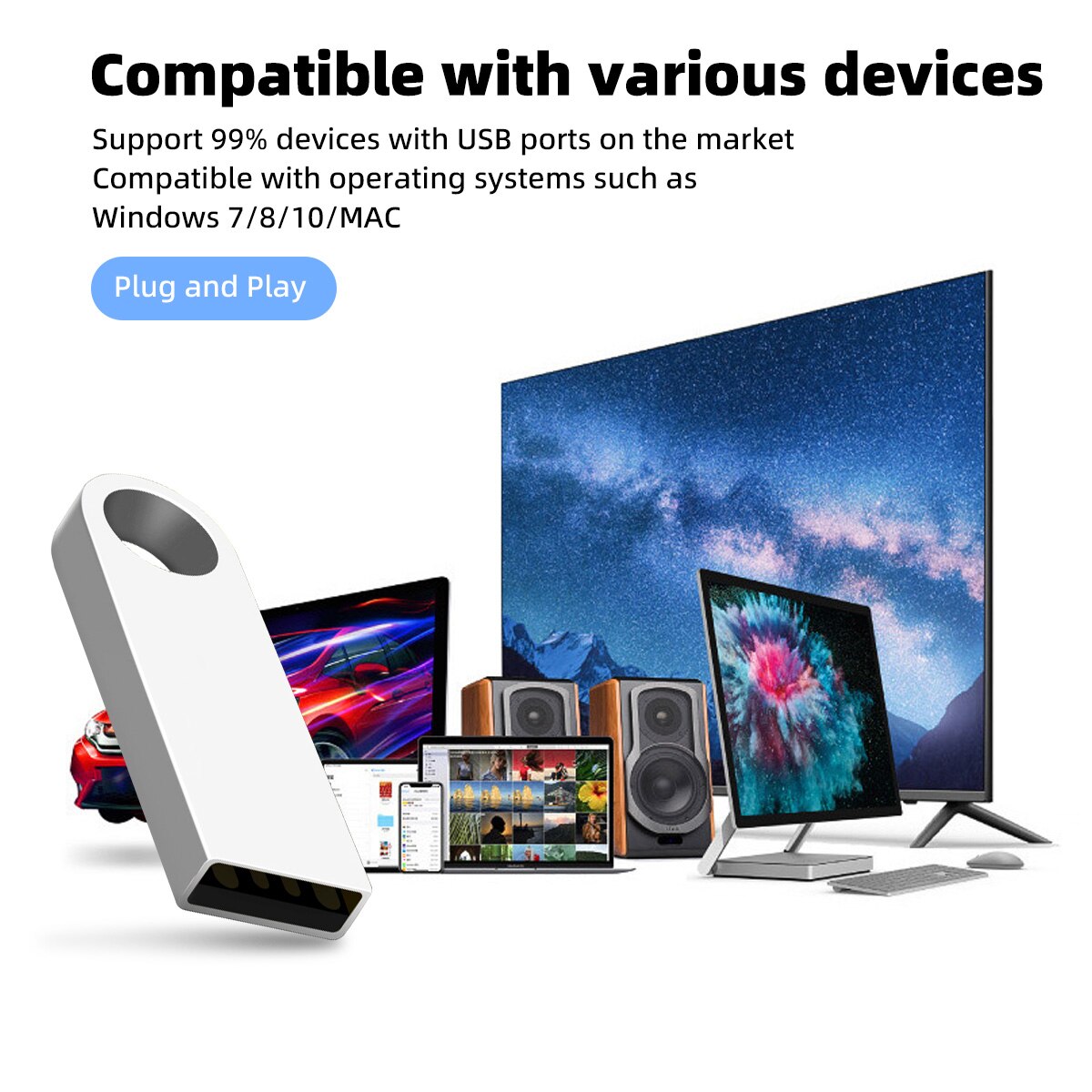 Memoria USB de Metal resistente al agua, Pendrive de alta velocidad, 64 GB, 32GB, 16GB, 8GB, 2GB, 2GB, 8GB, 16GB, 32GB, 64 GB,