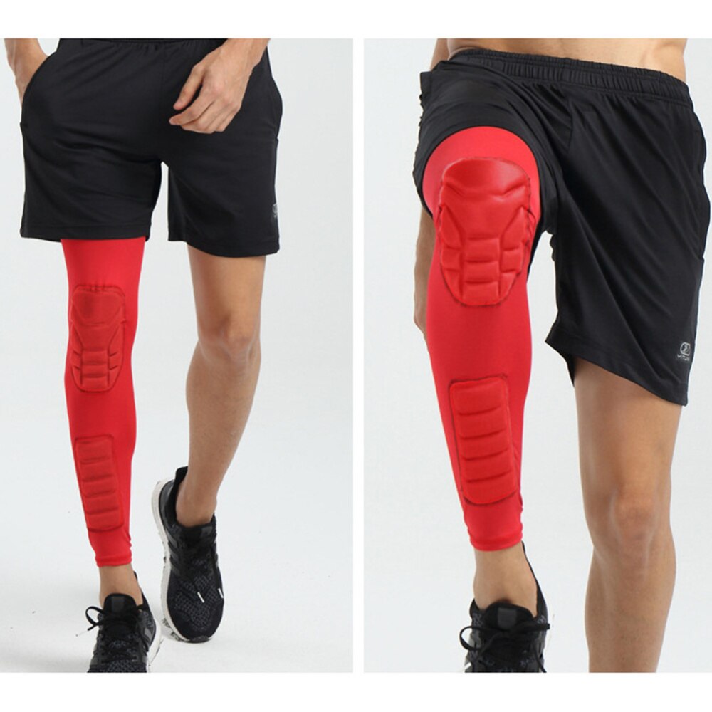 Ginocchiera assorbente antiurto singola ginocchiera manica lunga ginocchiera sport per adulti protezione per gambe tutore per pallacanestro calcio escursionismo