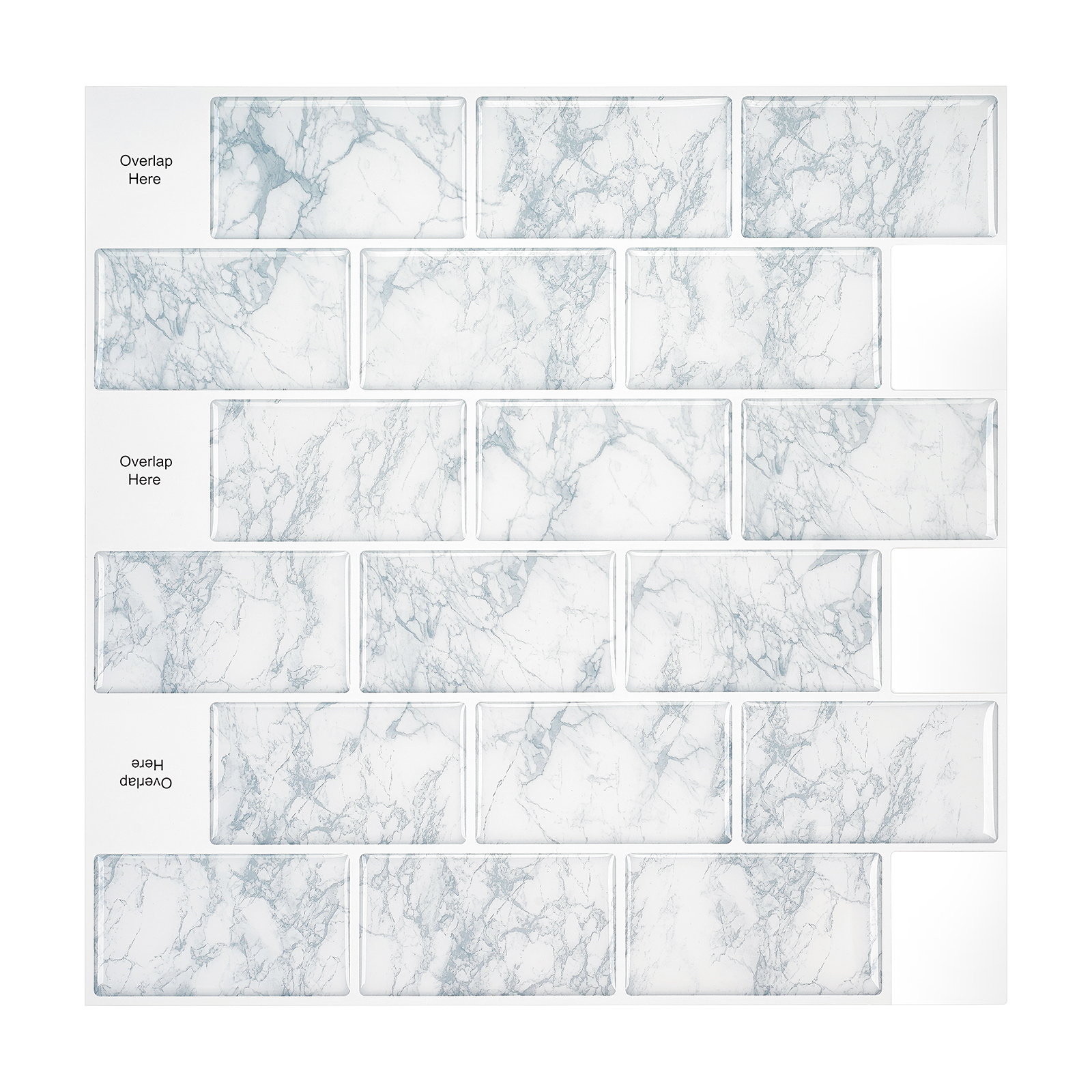 MORCART Tile stickers peel and stick tile Kitchen adhesive tiles Wall stickers 3d Wallpaper for Kitchen Bathroom Room 1PCS: MT1014-F