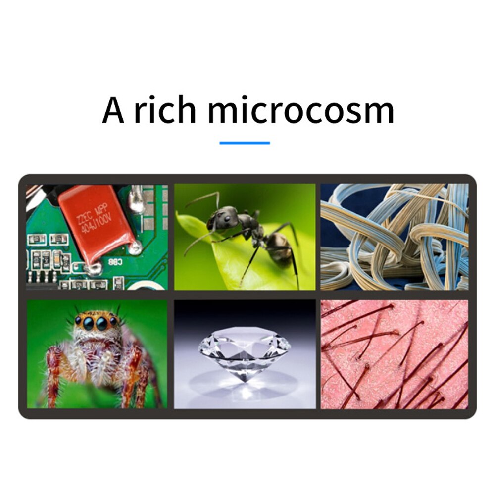 G1000 1000x 2.0MP USB Digital Electronic Microscope 4.3" Large Base LCD Display 8MP 1-1000X Continuous Amplification Magnifier