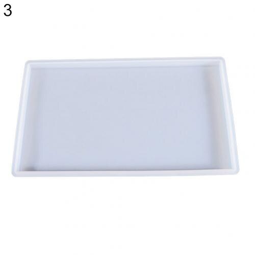Craft Tray Plate Fruit Bowl Silicone Square Rectangle Shape Resin Mold DIY Tool: 3
