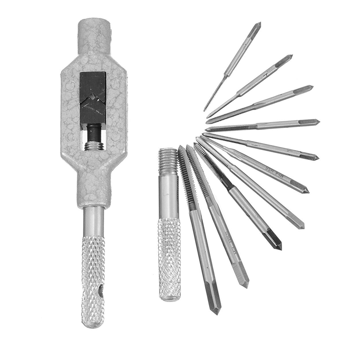 Cikonielf Taraud à flûte droite 20pcs Taraud à Main Métrique à Flûte