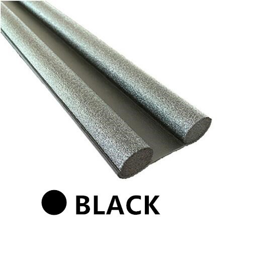 Spezieller Türboden-Dichtungsstreifen unter der Tür, Zugluftstopper, Windgeräusch, akustischer Schaumblocker, Türstopper-Halter für Insekten: Black