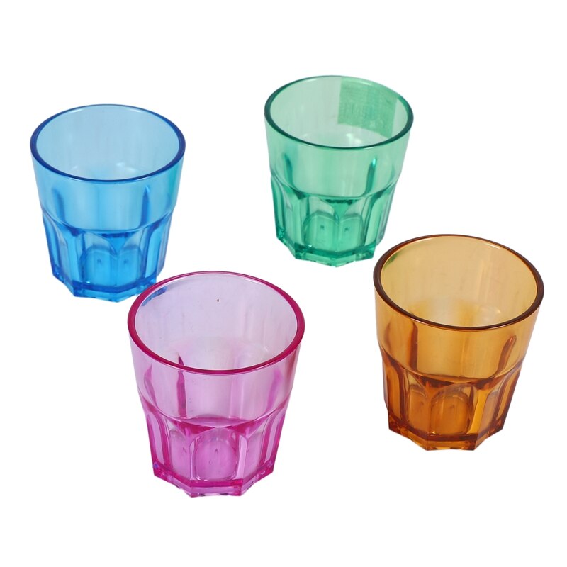 16 pièces 160Ml incassable Premium jus gobelet en plastique-gobelets en plastique-va au lave-vaisselle