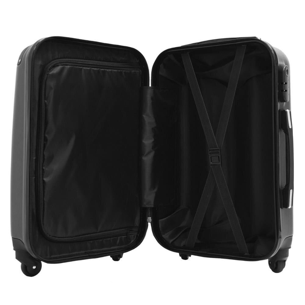 carrello rigido bagaglio a mano valigia voli viaggio 4 ruote 55x36x21 centimetri Nero