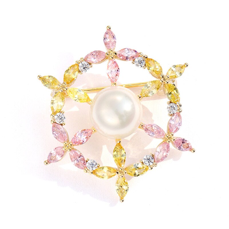 Niedliche japanische ruderbrosche für damen – #39 mehrfarbige zirkon-anstecknadeln, schmuck, party, bürokleidung, schalschnalle, bekleidungsaccessoires: X1693-1