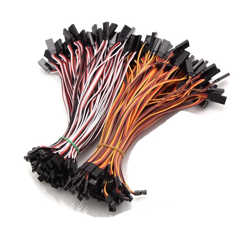 10Pcs 10 Cm 15 Cm 20 Cm 26AWG Naar Male Futaba Jr Plug Servo Extension Lead Wire Kabel