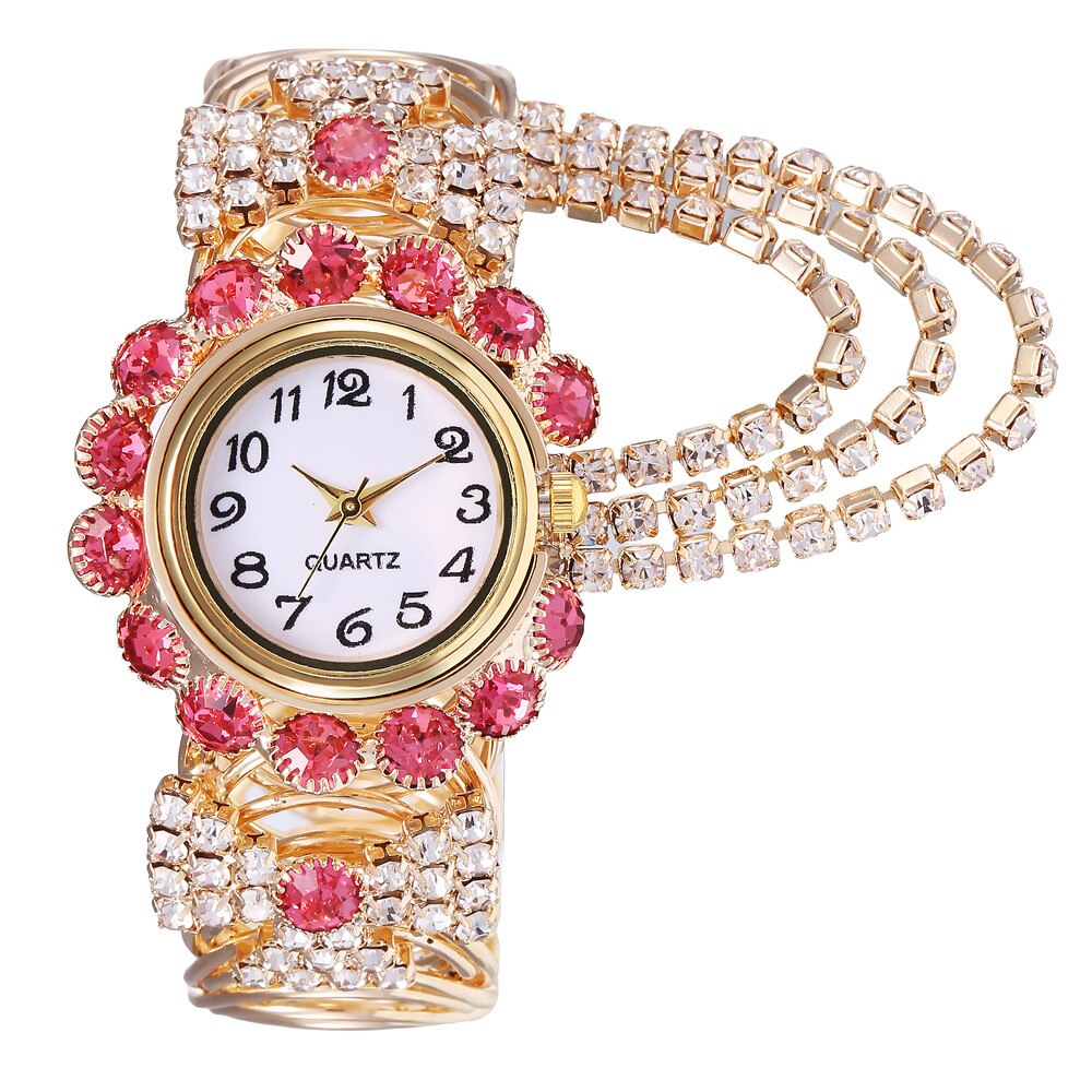Top Luxe Strass Armband Horloge Vrouwen Horloges Dress Horloges Dames Horloge Vrouw Reloj De Mujer: B