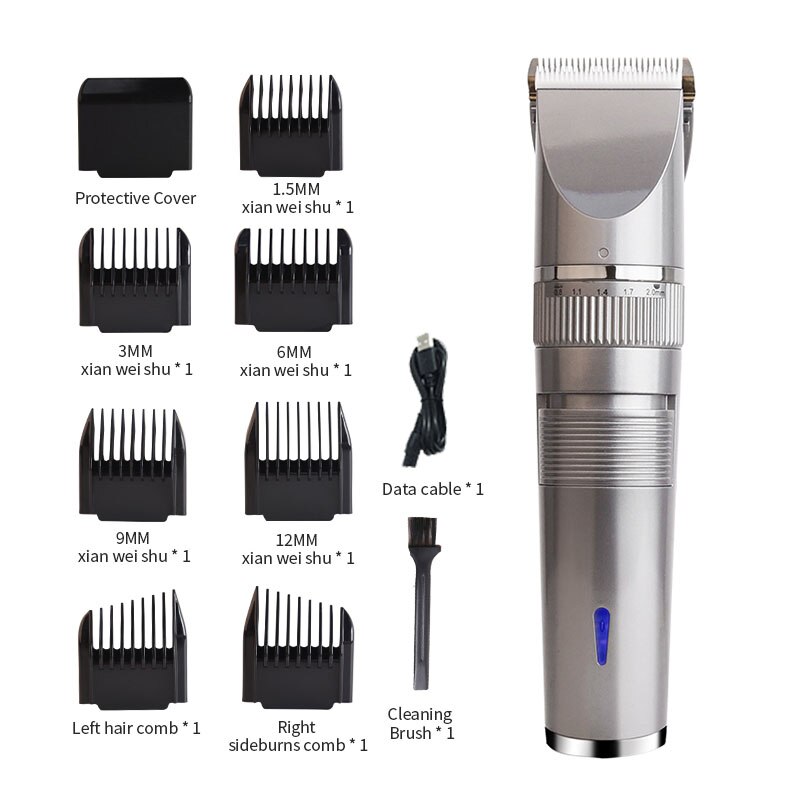 Electric Hair Clipper Ceramic Blade Cordless Convenient USB interface Rechargeable Hair Trimmer for man