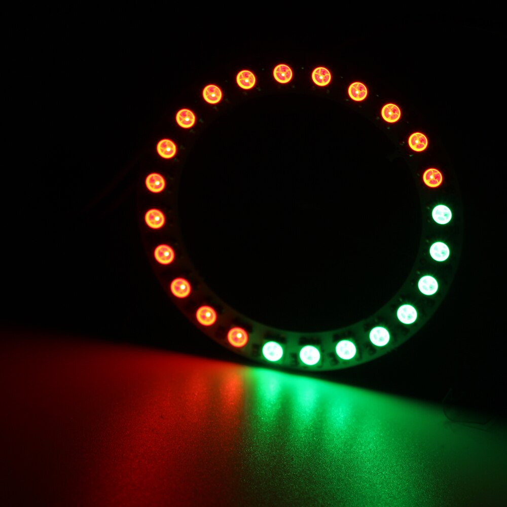 WS2812B DIY RGB LED Ring 8 16 24 35 45 Pixels WS2812 Round LED Modules SK6812 5050 Built-in RGB Addressable DC5V LED Circle Ring: 24 leds