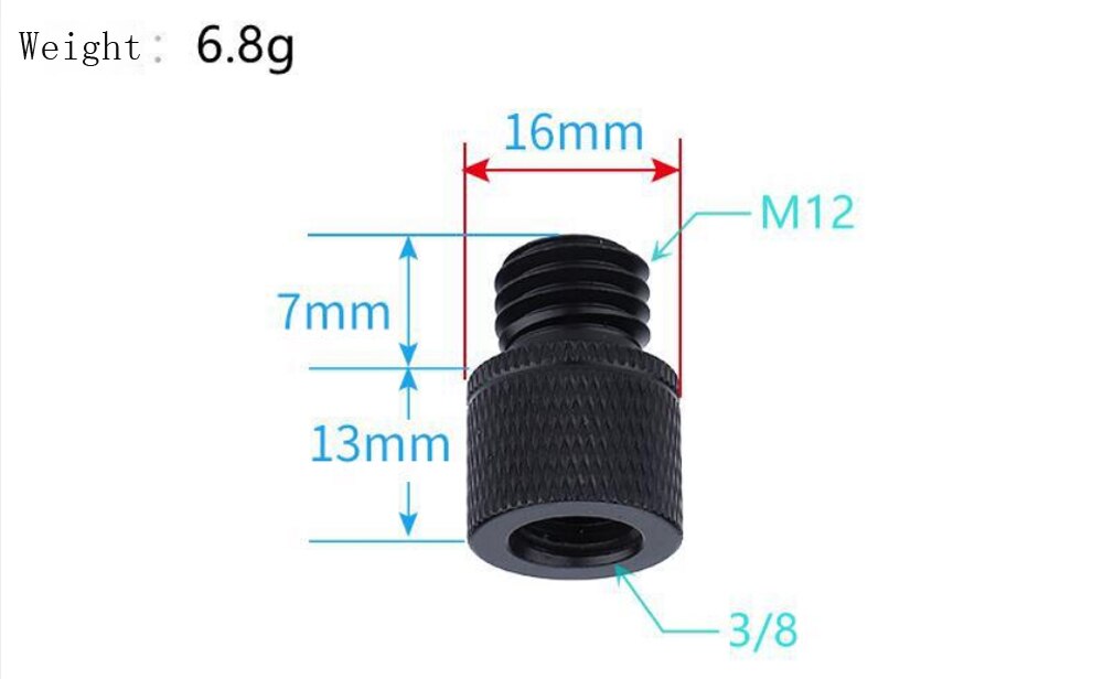 M12 male to 3/8&quot; Female Thread Screw Mount Adapter Tripod Plate Screw Plate Screw mount for SLR camera