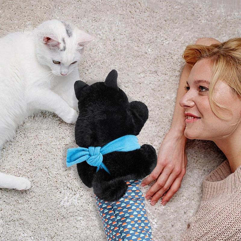 Guanto da lottatore di pupazzi di gatto con imbottitura robusta, giocattolo di lotta con gatto di peluche, guanto da lotta per animali, per un gioco interattivo sicuro