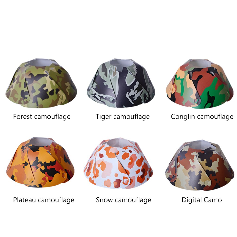 Camping Light Hood Cap Shade Cover Cone Shape Camouflage PVC Tent Lantern Lamp Travelling Easy Carrying Durable Accessories