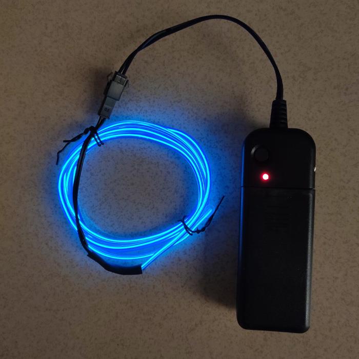 Glowing Line Light Neon Light To Do Word Material Handmade Model Mini Neon Light Line Thin: 1m Battery case blue