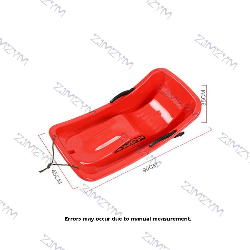 JK1225P High Backrest Thickened Antiskid Snowboarding Adults Sand Grass Skiing Board Outdoor HDPE Sleigh Children's Snowboard