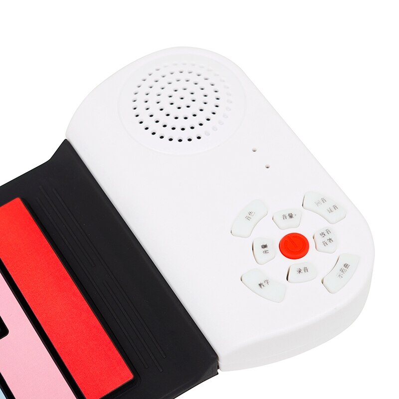 Piano enrollable de arcoíris, teclado electrónico educativo Flexible de 49 teclas con altavoz, juguete portátil para
