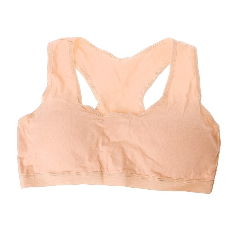 Sujetadores de pubertad de entrenamiento pequeños inalámbricos de algodón para chicas chico ropa interior para deporte: Naranja