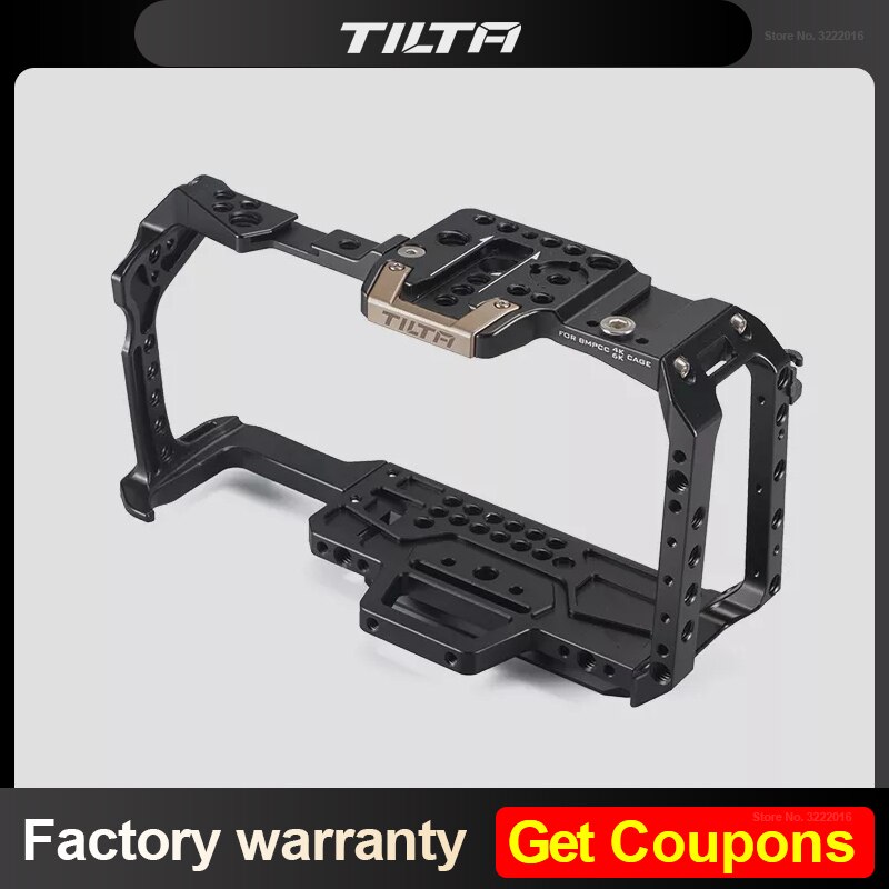 TILTA Black Color Cage for BMPCC4K 6K DSLR Camera Cage for Blackmagic Pocket Cinema Accessories Kit TA-T01-FCC-B